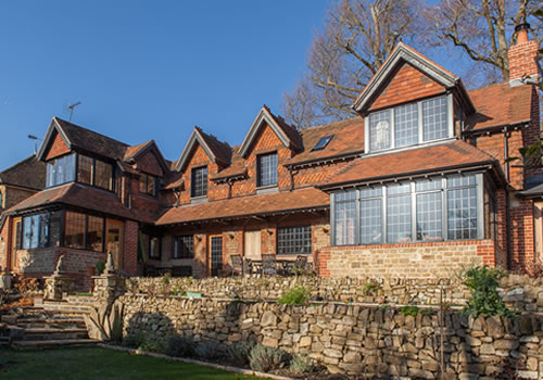 Rear exterior view of the renovated Beech Cottage